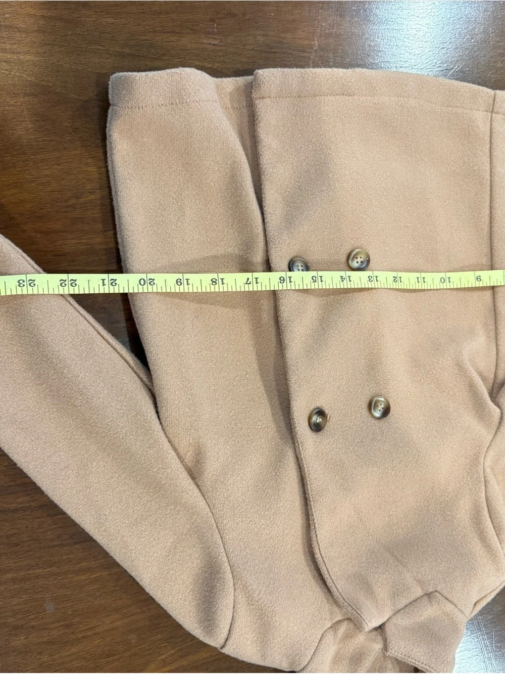 SHEIN Light Pink Double-Breasted Pea Coat for Kids